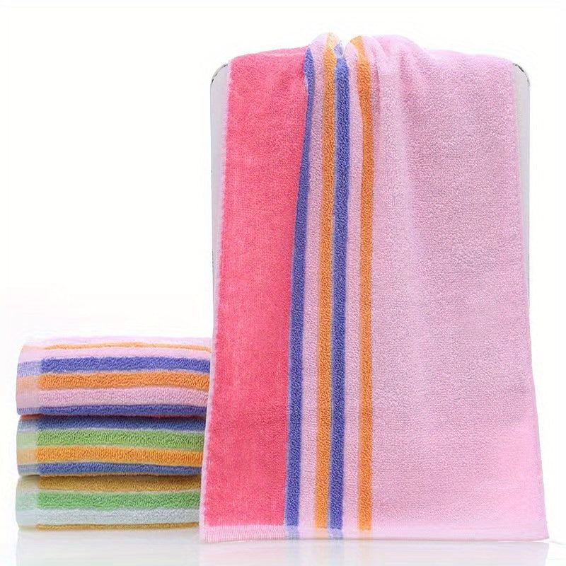 Soft Hand Towel Striped Face Towel Home Bathroom Travel Gym 12.99x28.74in