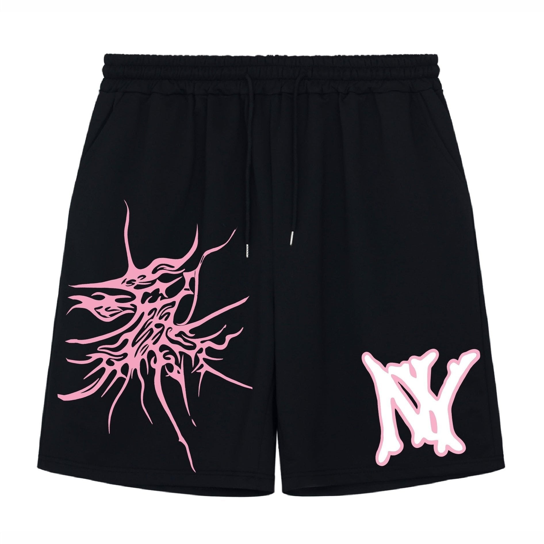 Graphic Pattern Comfy Shorts Men's Casual Elastic Waist Drawstring Shorts