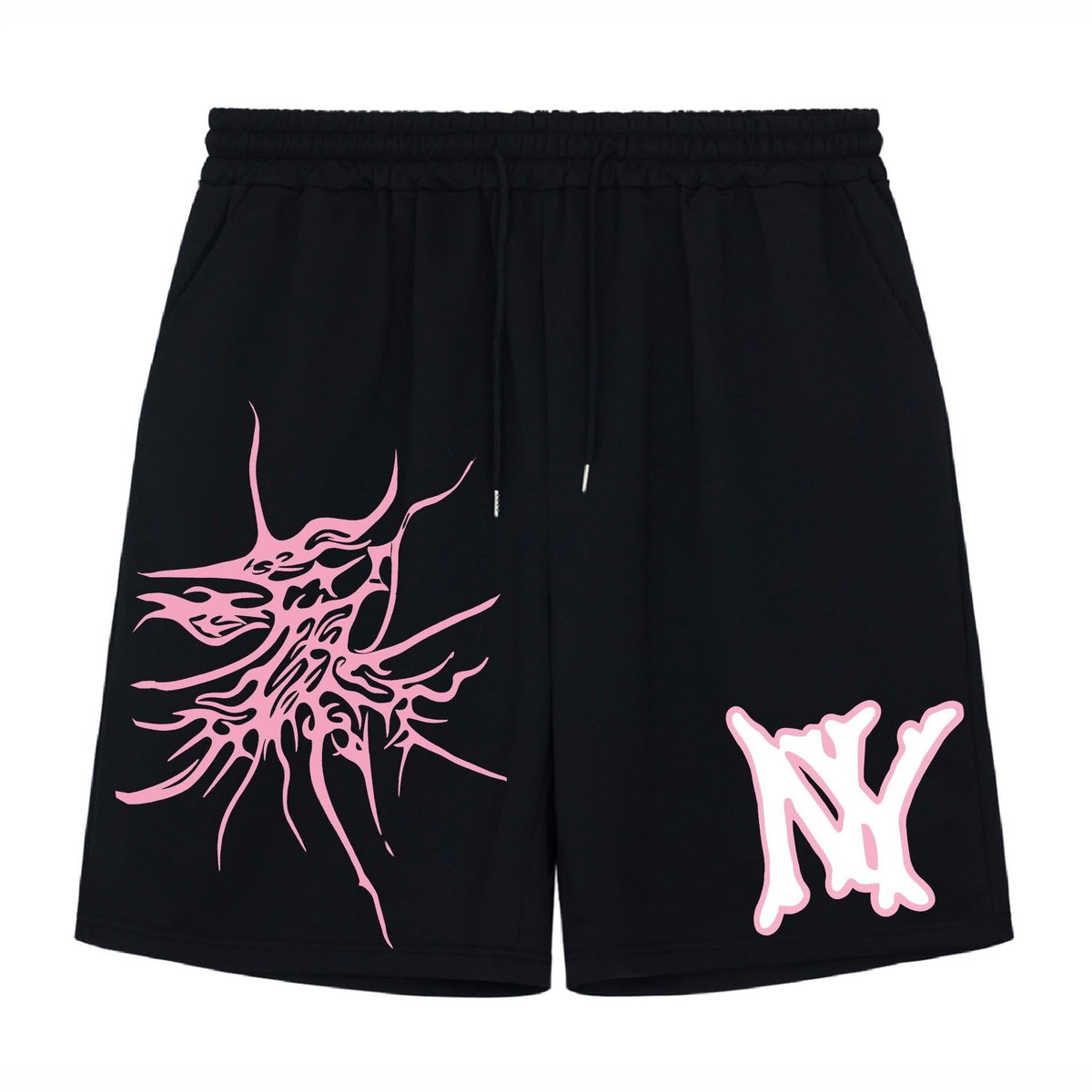 Graphic Pattern Comfy Shorts Men's Casual Elastic Waist Drawstring Shorts