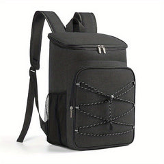 20L Insulated Lunch Backpack Thermal Food Carrier Multiple Compartments Grey Nav
