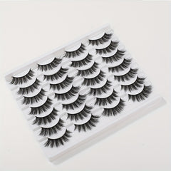 14 Pairs Wispy Cat Eye False Eyelashes Natural Faux Mink Lashes Multipack