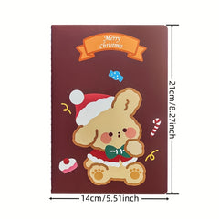Christmas A5 Notebook Horizontal Line Subject Office Notepad