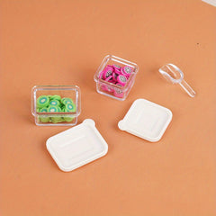 5pcs 1:12 Scale Dollhouse Bento Box Set Miniatures DIY Kitchen Decor