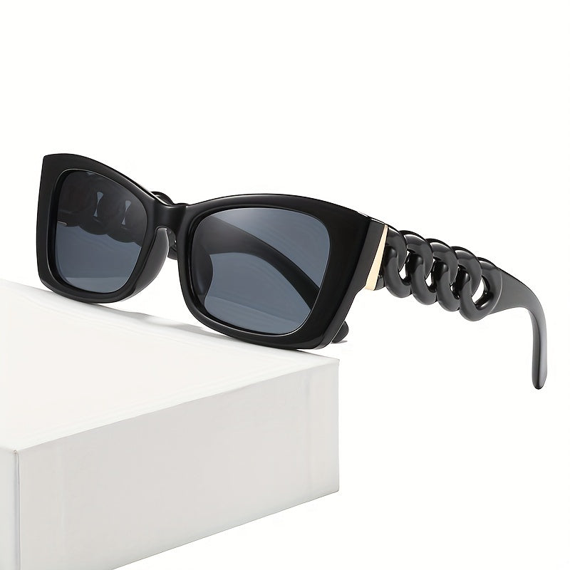 Square Frame Twisted Legs Sunglasses UV400 Sun Protection