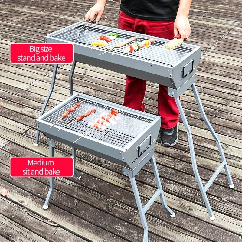 Large BBQ Grill Folding Portable Grill Outdoor Tool