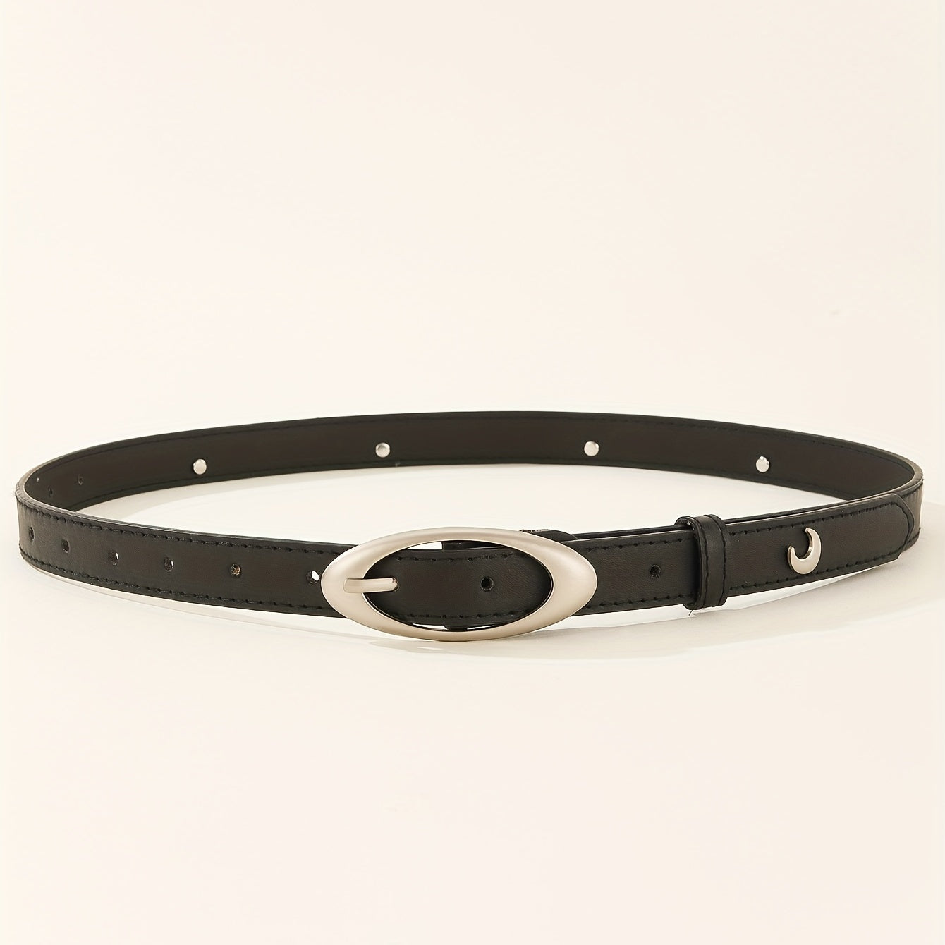 Stylish Oval Pin Buckle Belt Casual PU Belt Classic Dress Girdle