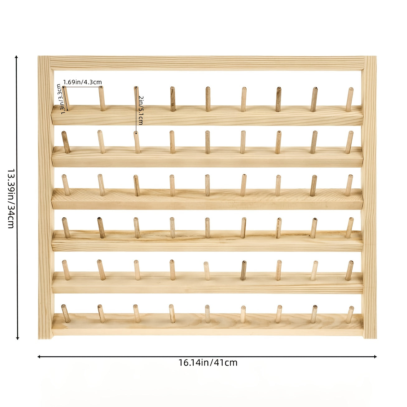 Wooden Thread Holder Wall Mounted Sewing Rack