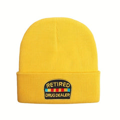 Embroidery Knitted Hat Warm Beanie