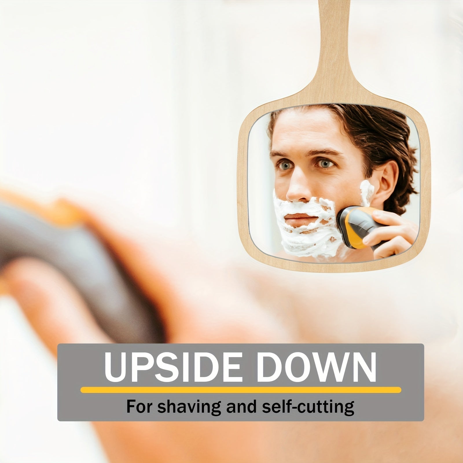 Natural Bamboo Handheld Mirror w/ Handle