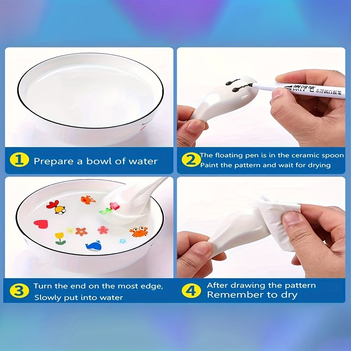 8 Washable Whiteboard Pen Set with Floating Refills