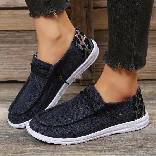 Women's Canvas Casual Slip On Loafers Lightweight Walking Shoes
