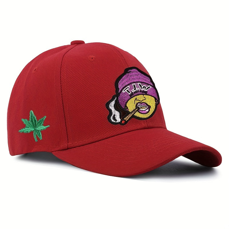 Embroidered Peaked Cap for Men Street Sunshade Baseball Hat