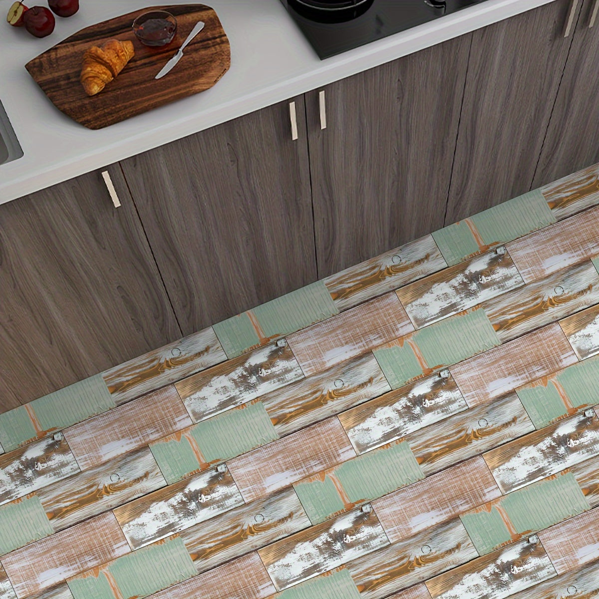 Wooden Patterned Floor Sticker | Waterproof Tile Sticker | 0.7mm Thickness