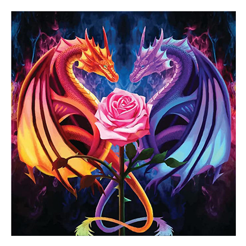 30 Adult & Kids 5D DIY Art Painting Set Dragon Love Round Full Diamond