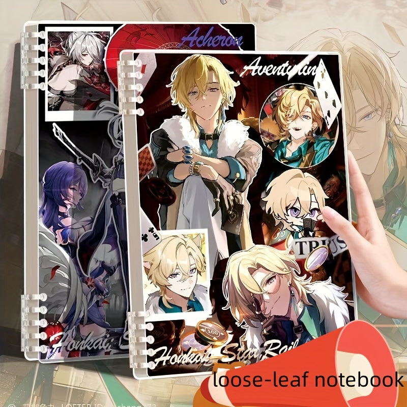 Anime A5 Loose Leaf Notebook Collapsing Iron Sand Golden High Level Peripheral
