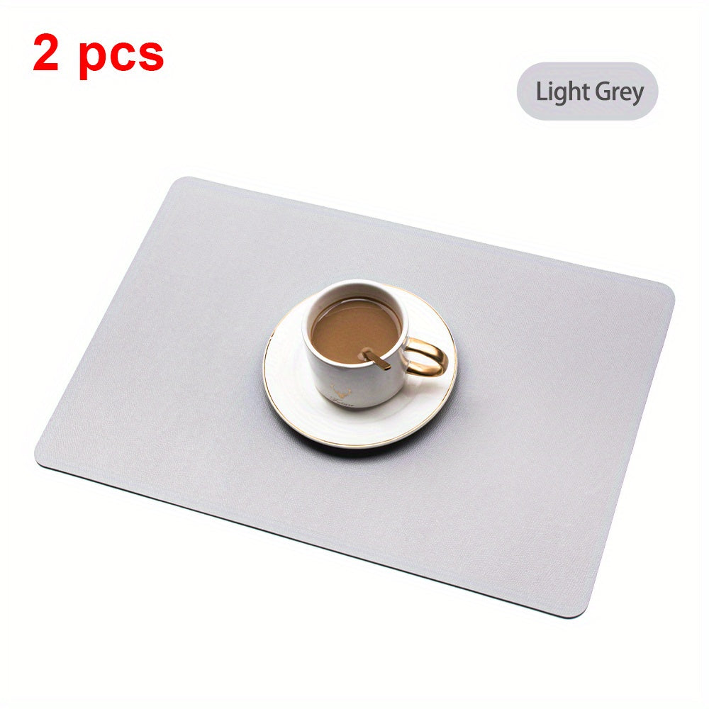 Waterproof Placemats Set of 2 Heat Stain Scratch Resistant Non Slip Table Mat