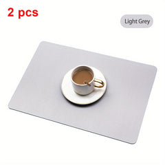 Waterproof Placemats Set of 2 Heat Stain Scratch Resistant Non Slip Table Mat
