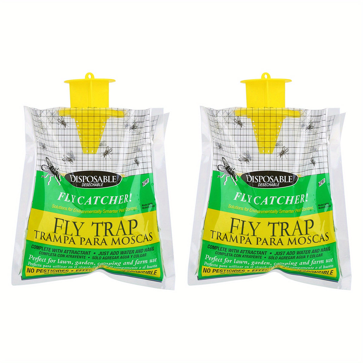 Outdoor Disposable Fly Trap Pest Control Yellow