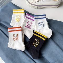 Cute Bear Print Socks for Women