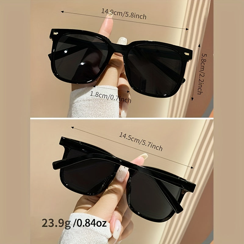 Square Rivet Sunglasses Anti Glare UV400 Sun Shades