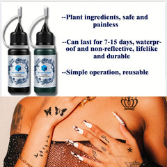 8 Sheets Tattoo Stencils & 6 Bottles Ink Set