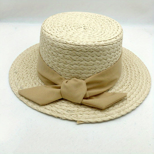 Kids Beach Vacation Sun Hat French Paper Grass Straw Hat Girl's Sun Hat