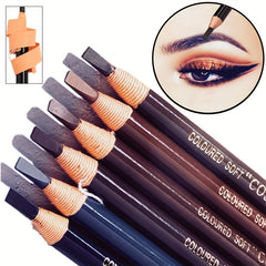 5 Colors Wooden Rod Eyebrow Pencil Drawstring Cut Eyebrow Pencil