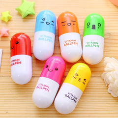 6pcs 0.5mm Retractable Ballpoint Pen Cartoon Pen School Stationery
