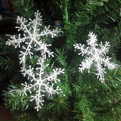 2pcs Christmas Snowflakes Tree Ornaments for Holiday Party Decor