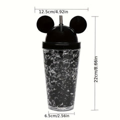 Mouse Shaped Lid Drinking Cup for Summer, Christmas, Halloween - Gift