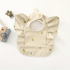 Waterproof Baby Bib Sleeveless With Pocket Bear Lemon Pattern