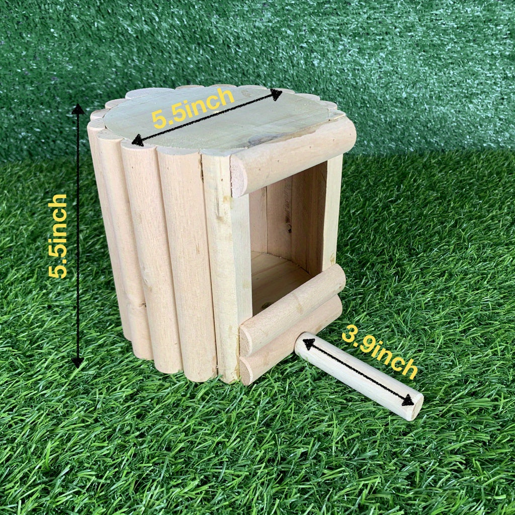 Solid Wooden Bird Cage with Standing Rod for Parrots