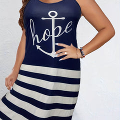  Anchor & Stripe Print Nightdress