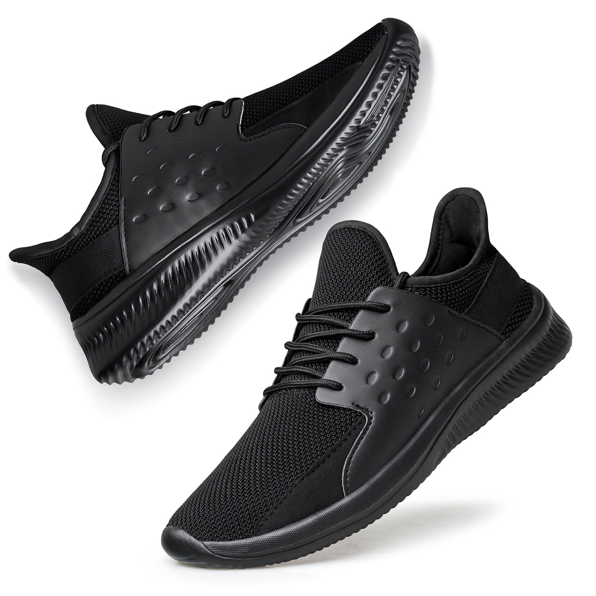 Men's Breathable Mesh Lace Up Running Sneakers