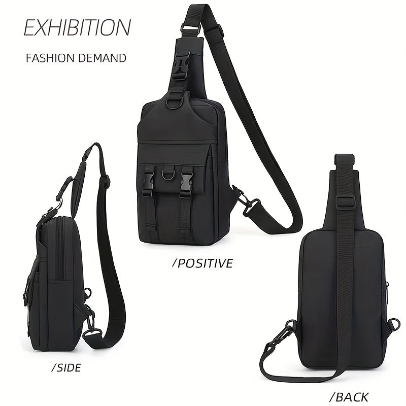 Men's Casual Chest Bag Crossbody Bag Waterproof Shoulder Handbag
