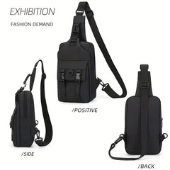 Men's Casual Chest Bag Crossbody Bag Waterproof Shoulder Handbag