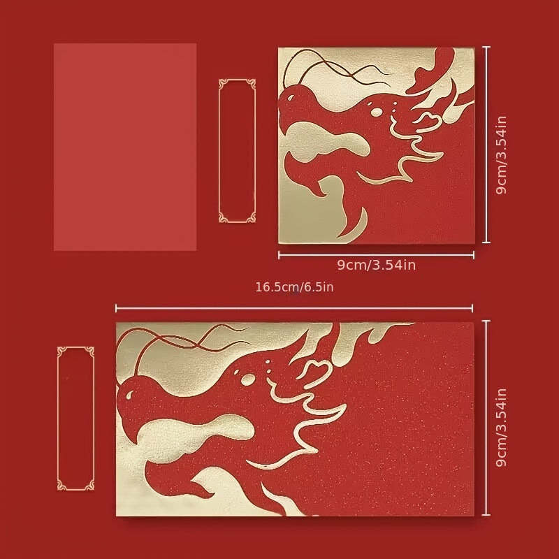 5pcs Year Of The Dragon Red Packet