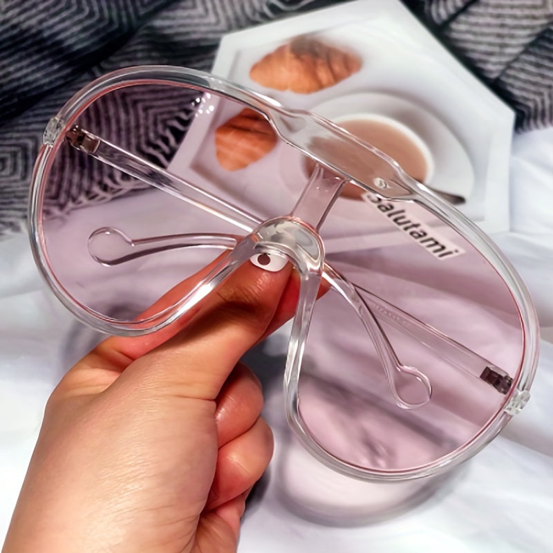 Oversized Shield Sunglasses Y2K Windproof UV400