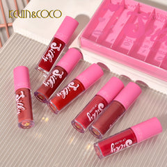 KEVIN&COCO 8-Piece Lip Gloss Box Velvet Mist Gloss Lip Glaze