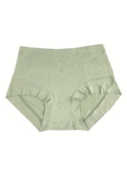  Panty Women's Plus Solid Soft Breathable Middle Waist Medium Stretch