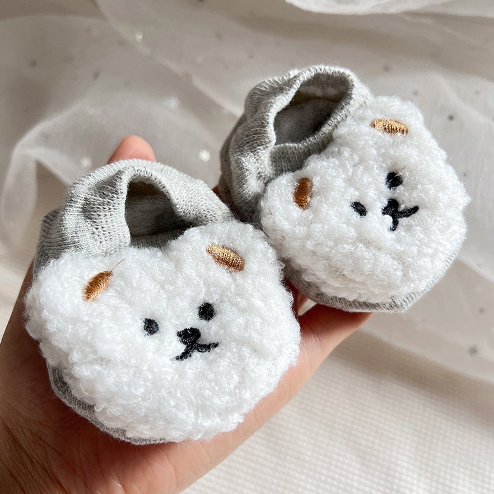3pcs Kids Bear Non-Slip Floor Socks