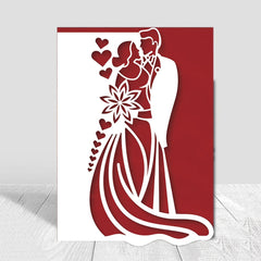 Wedding Couple Border Metal Cutting Dies Stencils DIY Scrapbooking Decorative