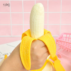 Banana Squeeze Toy Gag Gift Stress Relief Game for Adults & Teens