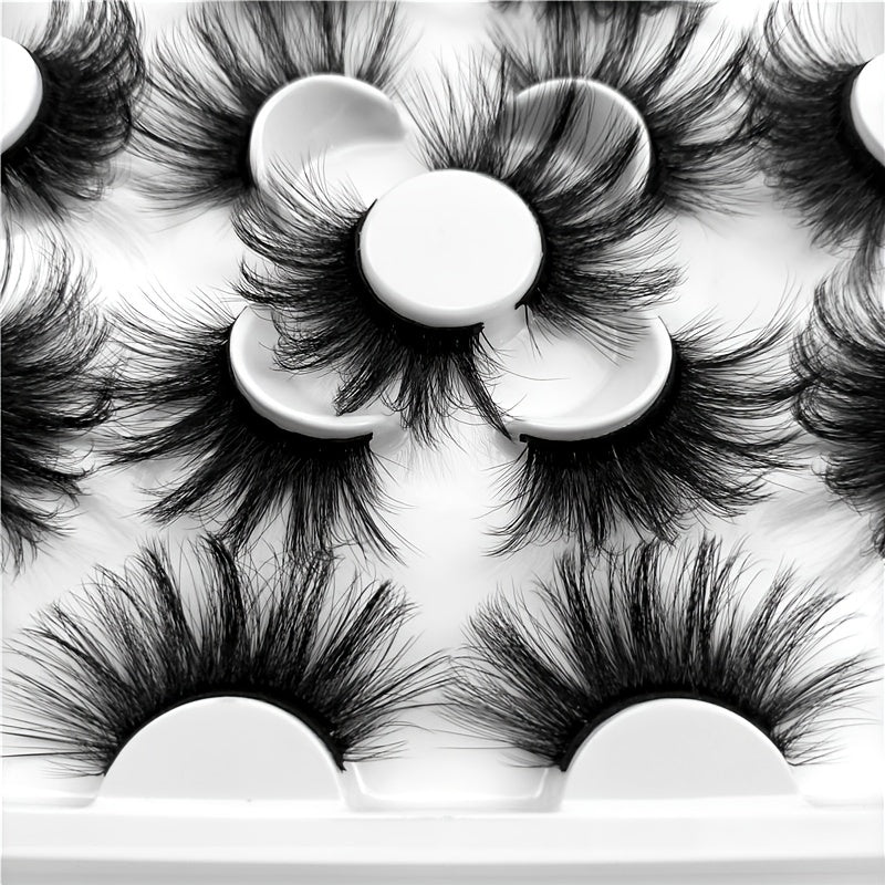 7 Pairs Mink Lashes Dramatic Volume False Eyelashes Full Strip Thick Eyelash
