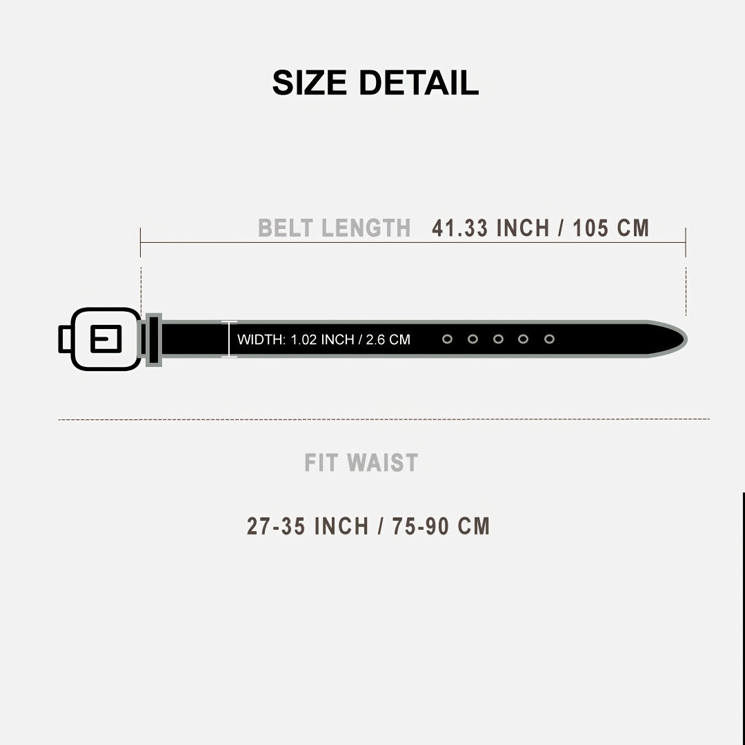 Y2K Western Buckle Belt Vintage Belt PU Leather Belt