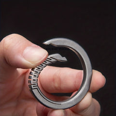 Titanium Car Keyring Without Spring Elastic Keyring Creative Pendant