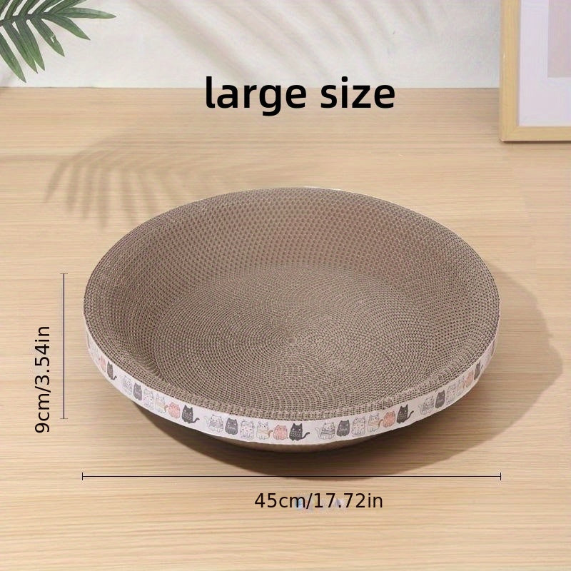 Durable Cat Scratching Pad Bowl Shape Corrugated Paper Cat Scratcher Toy