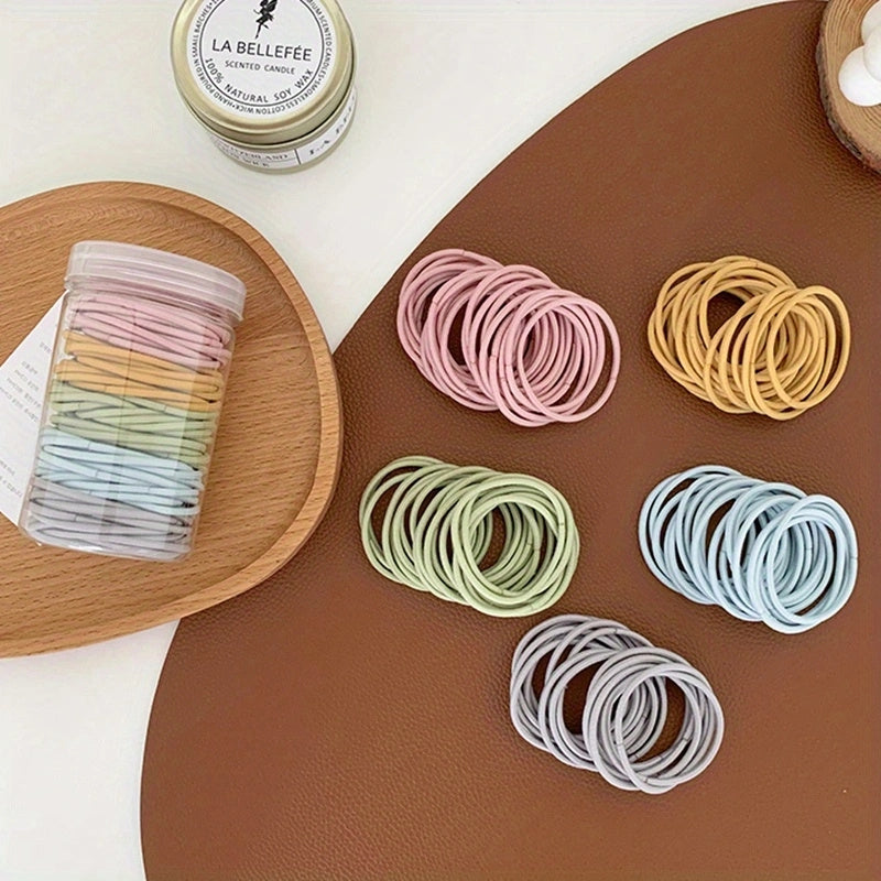 100pcs Hair Band Elastic Hair Ties for Girls