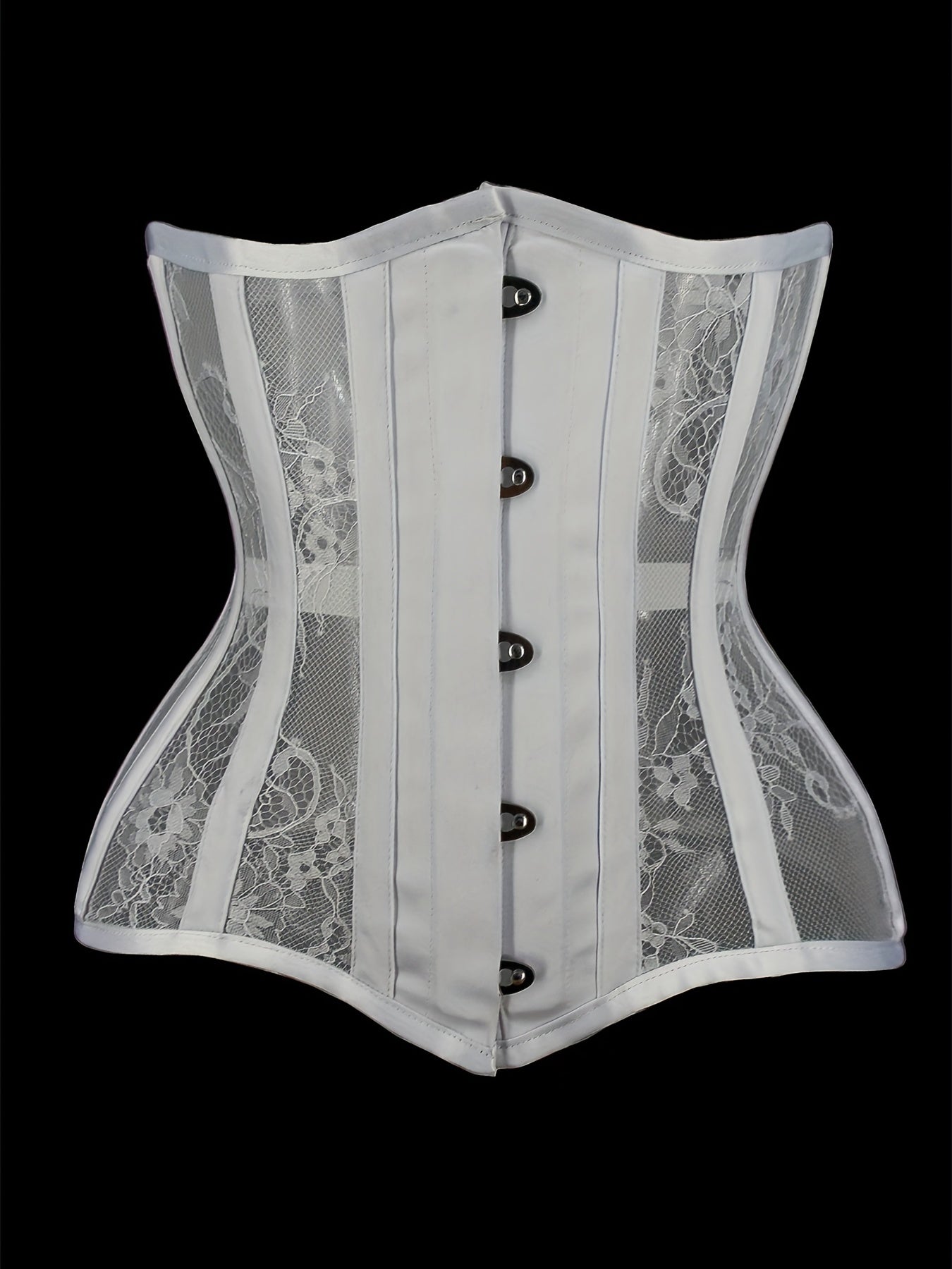 Underbust Waist Trainer Corset Boned Lace Underwear Sexy Outfit Corsets