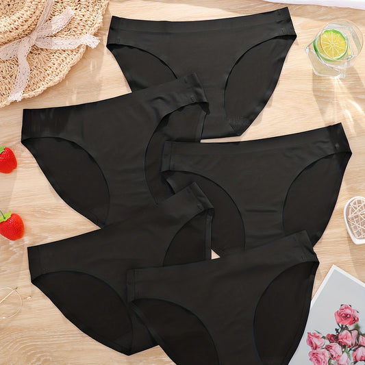 5 Pack Women's Seamless Hiphugger Panties